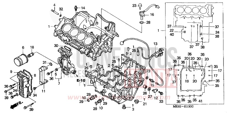 CRANKCASE for CBF600N ABS INTERSTELLAR BLACK METALLIC (NHA12) from 2005